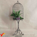 Rustikaler Metall dekorativer Birdcage Stand Vintage